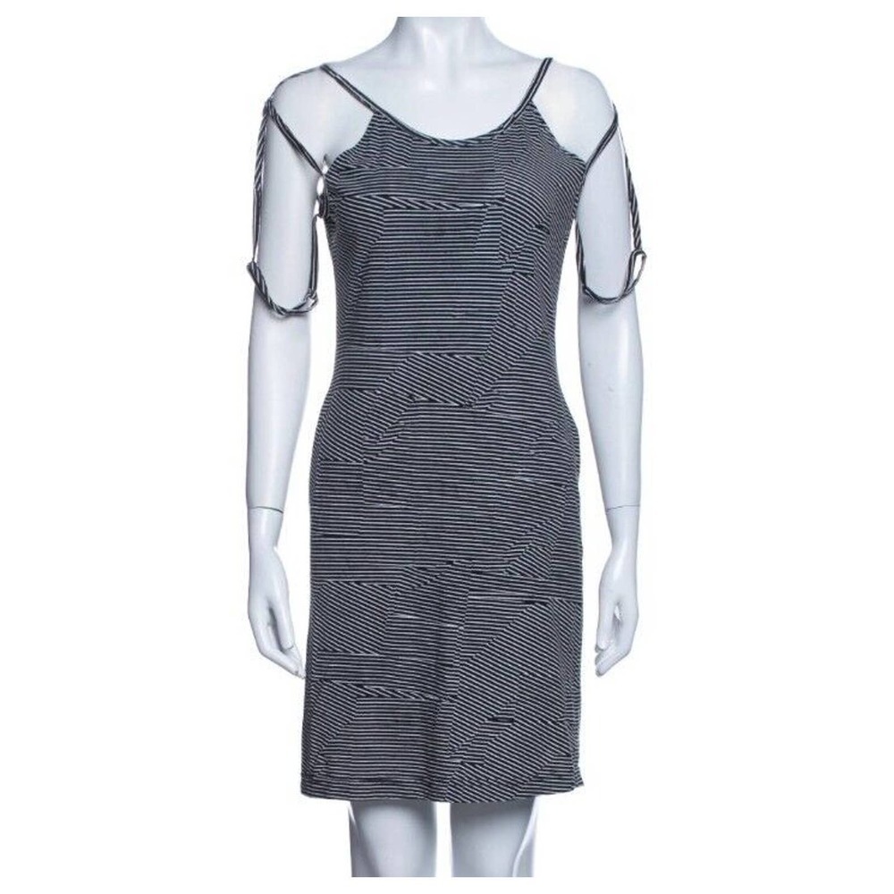 Maison Martin Margiela Black and White Striped Mini Dress